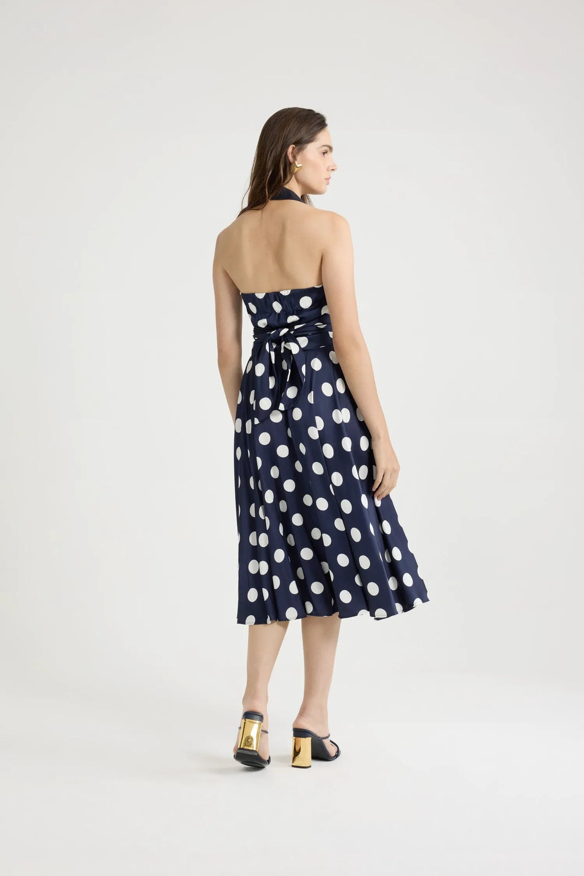 Navy Polka Dots