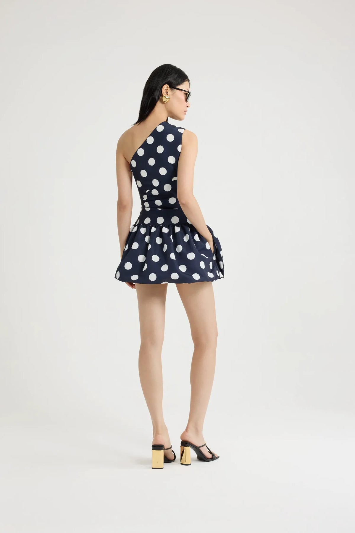 Navy Polka Dots