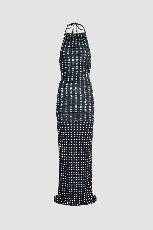 Night Blue Polka Dots