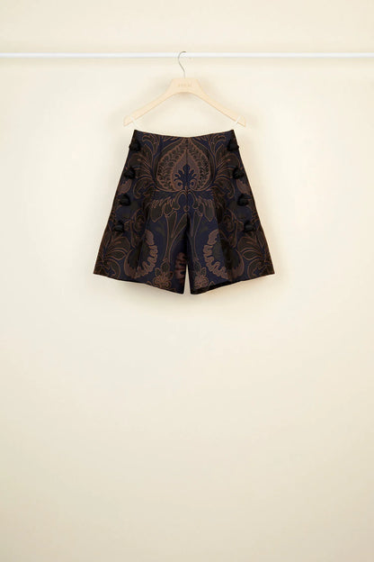Navy Amber Print